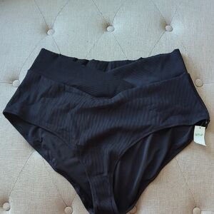 Aerie Black High-Waisted Bikini Bottom